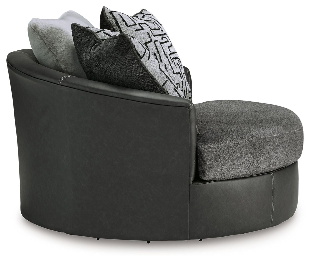 Brixley Pier - Oversized Swivel Accent Chair - Graphite