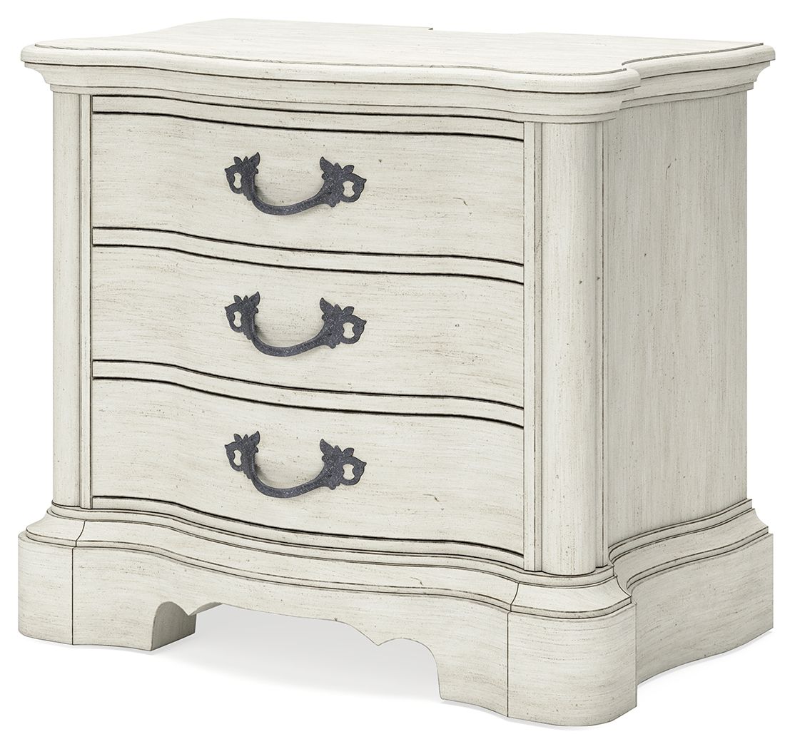 Arlendyne - Three Drawer Night Stand - Antique White