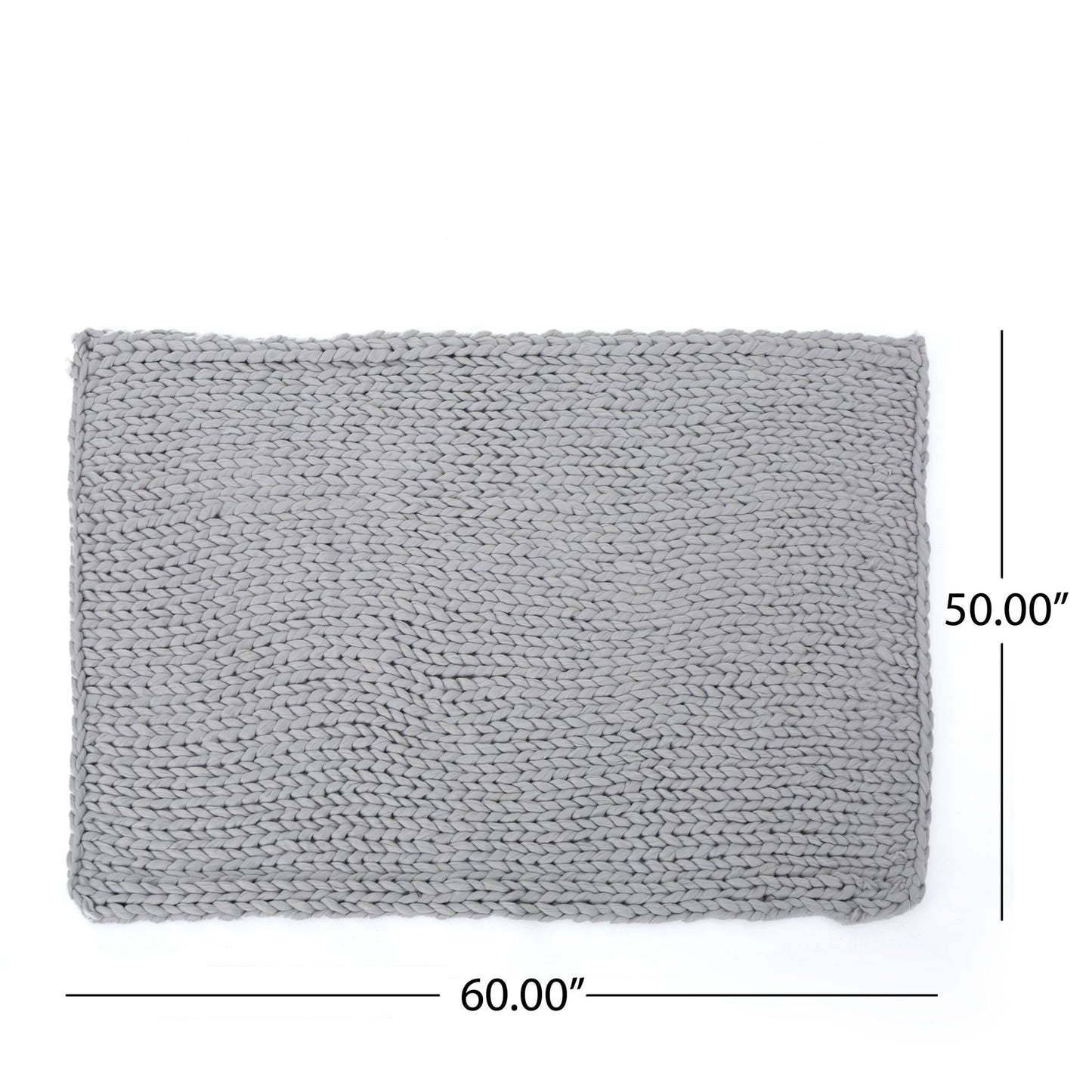 Cozy Knitted Acrylic Throw Blanket With Double Sided Design