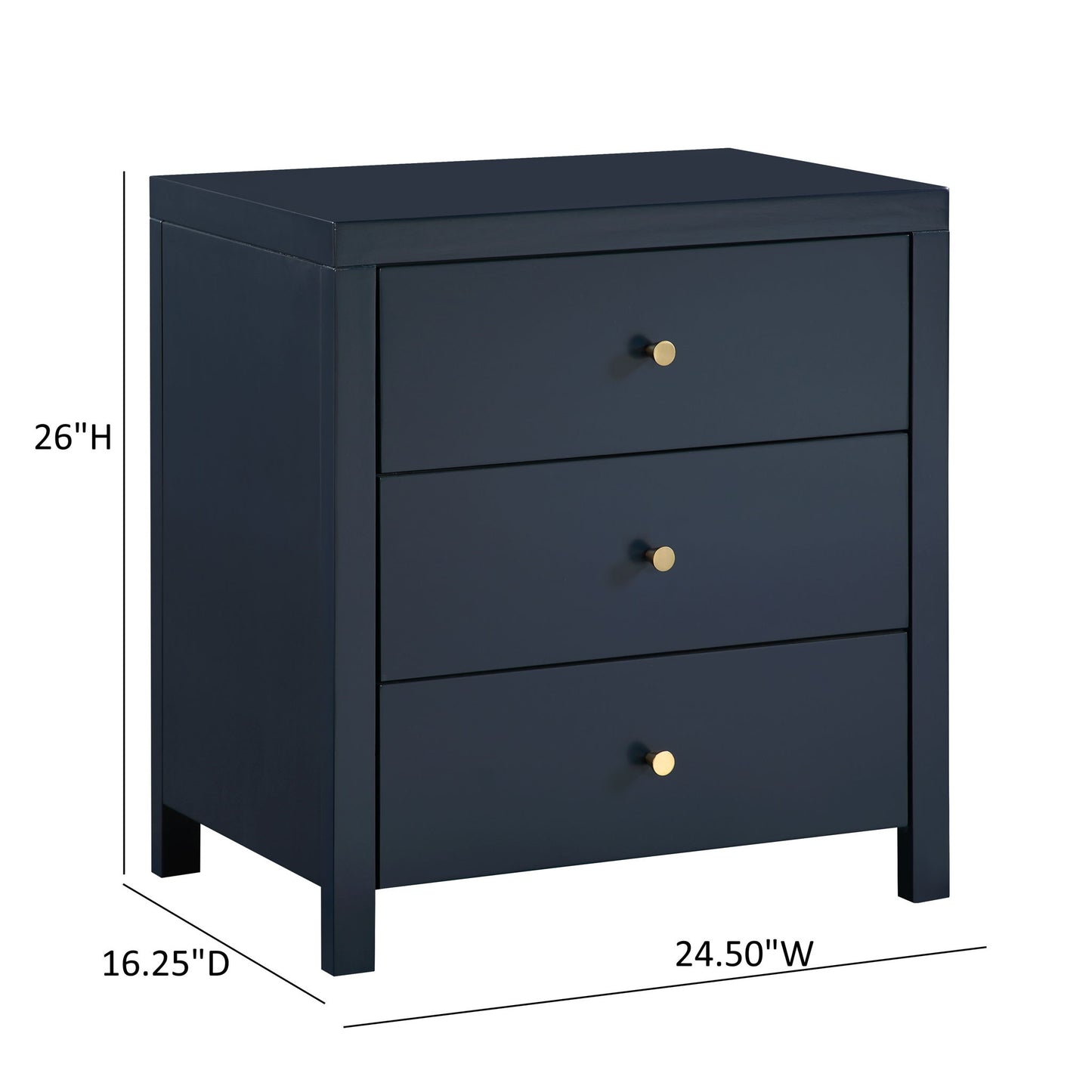 Nevarre - 3 Drawer Nightstand