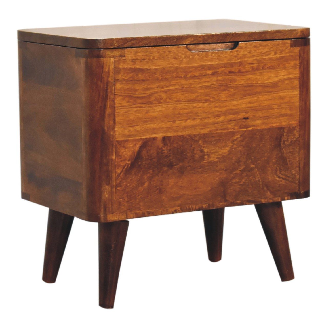 Lid Up Storage Stool - Brown