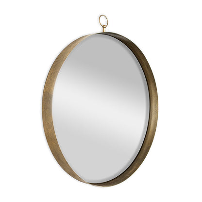 Round Mirror, Circle Mirror With Iron Frame For Living Room Bedroom Vanity Entryway, Hallway