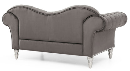 Elegant Round Arm Loveseat