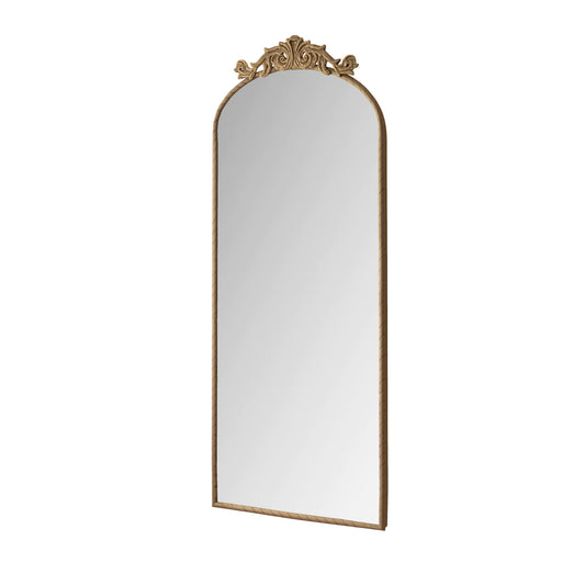Vintage Arched Full Body Mirror, Wall Mounted For Living Room