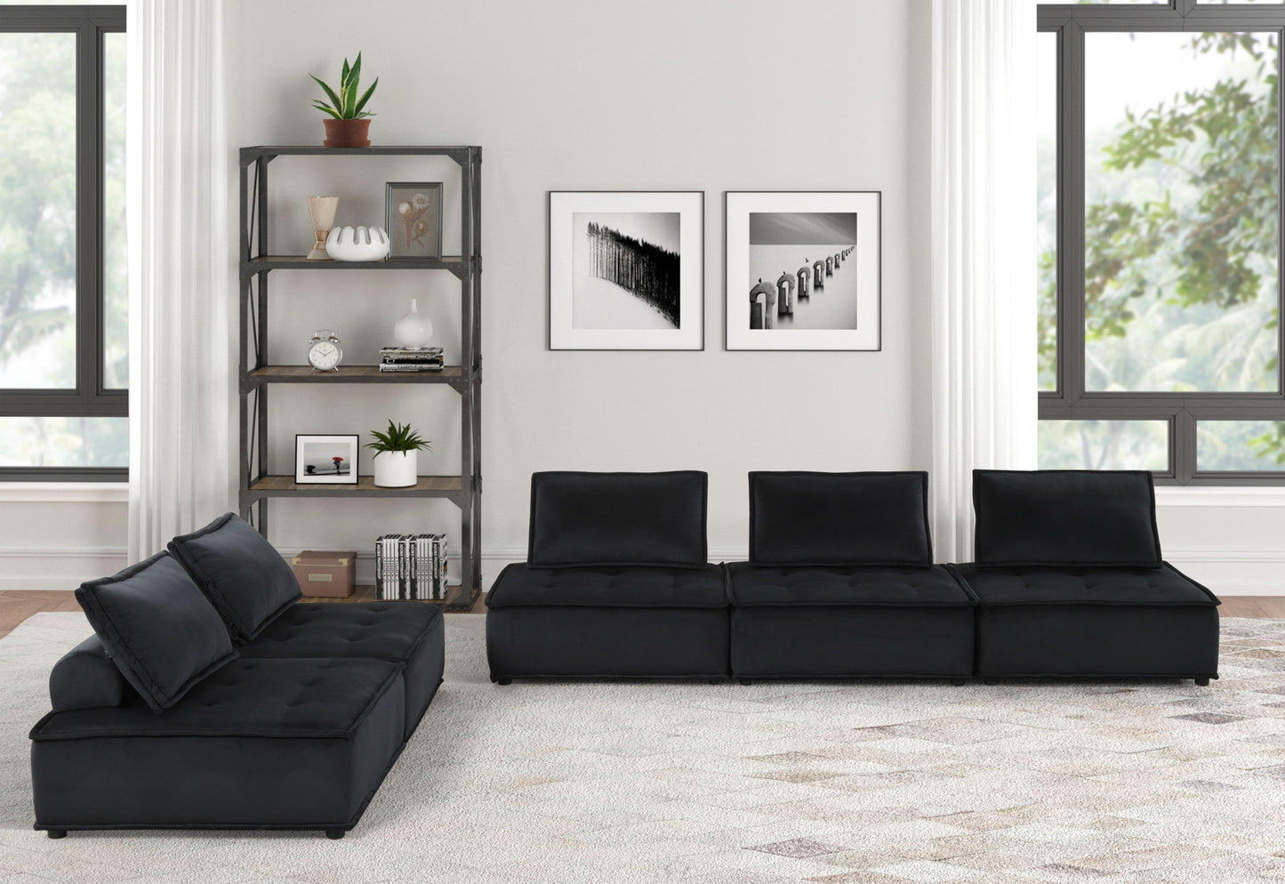 Anna - Soft Velvet Modular Sofa