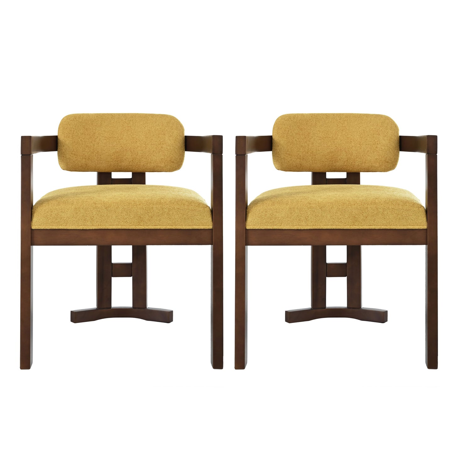 Stylish Indoor Upholstered Wood Dining Chair (Set of 2)