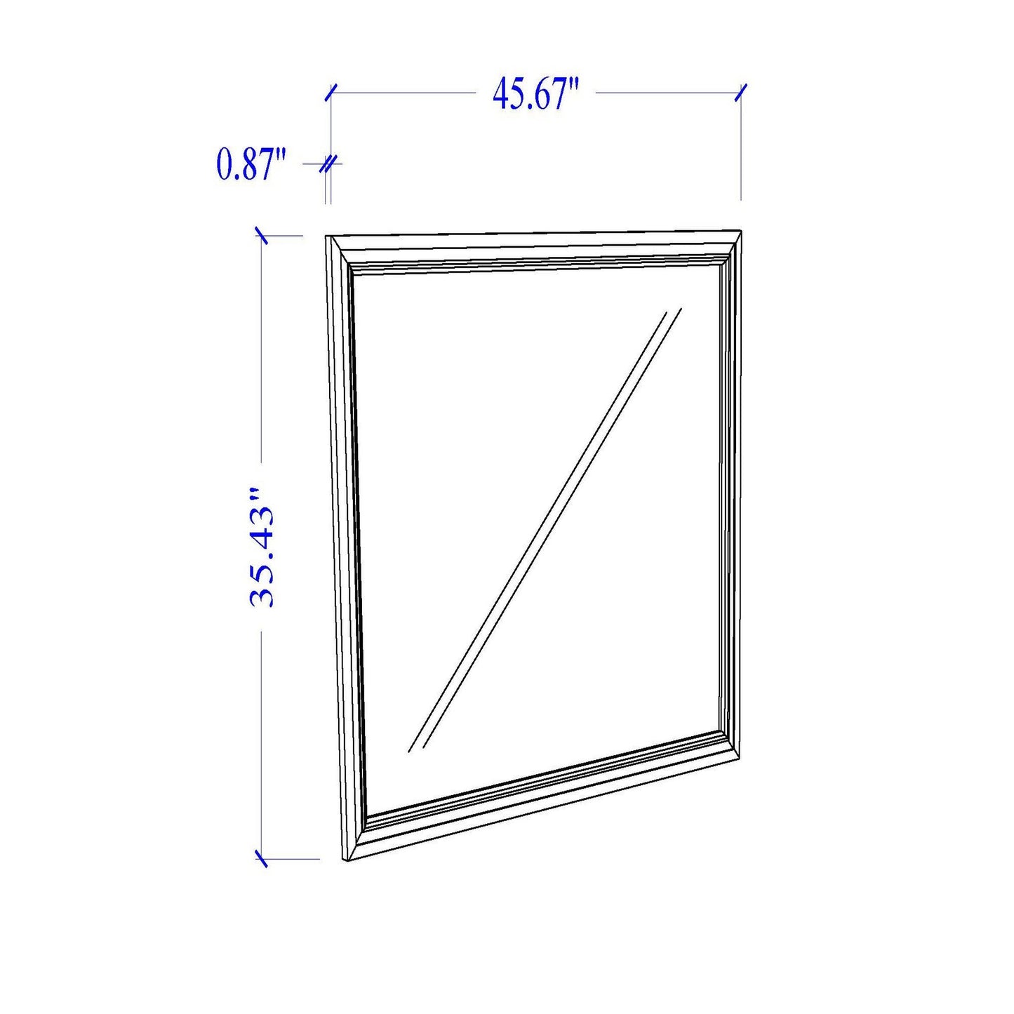 Almera - Glitter Mirror - White
