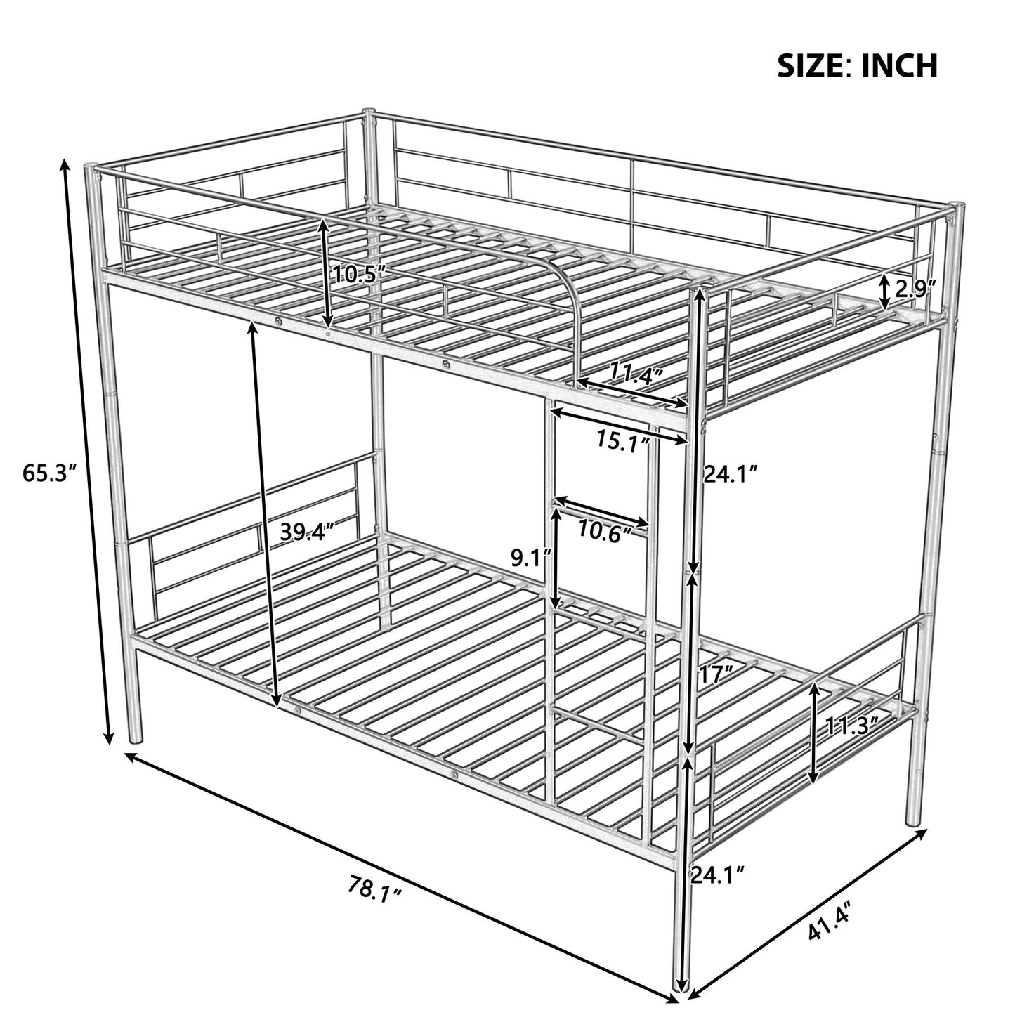 Steel Construction Bunk Bed