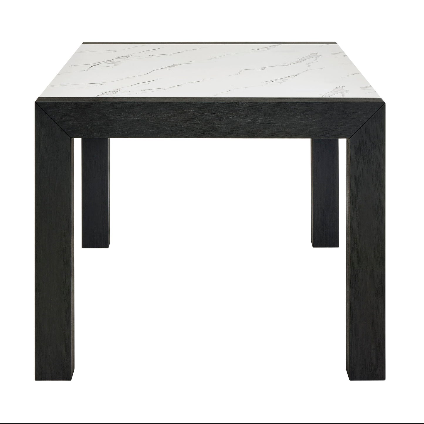 Jules - Faux Marble Dining Table - Charcoal / White
