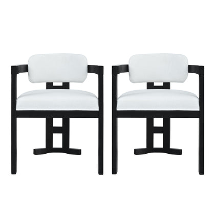 Stylish Indoor Upholstered Wood Dining Chair (Set of 2)