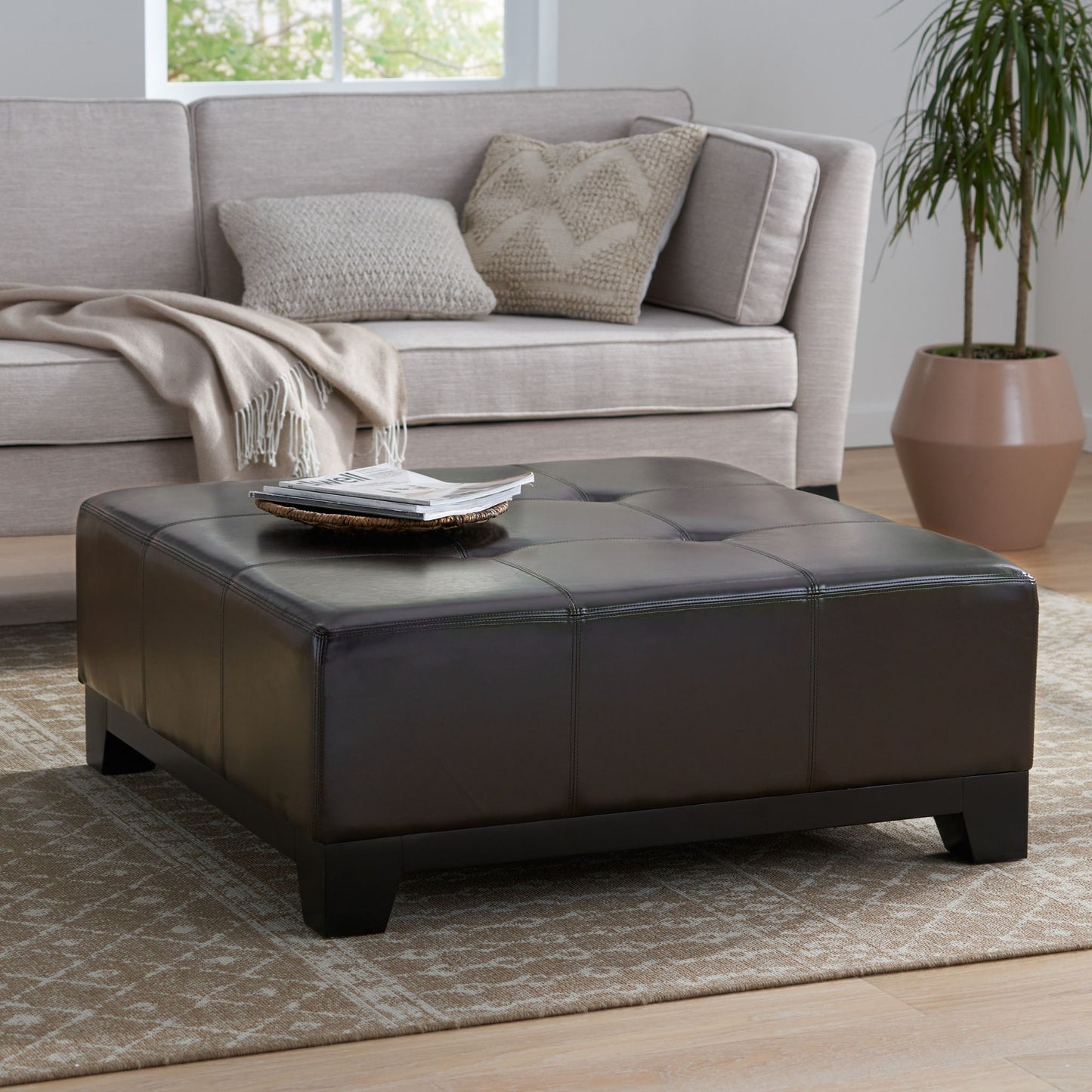Darlington - Ottoman Coffee Table - Espresso Brown