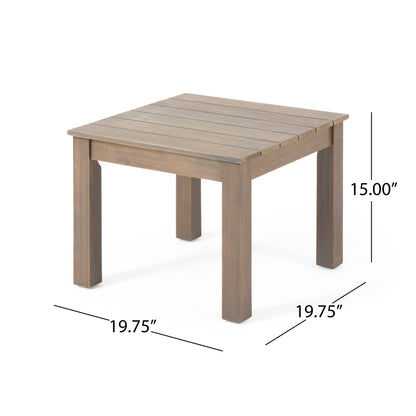 Halcyon - Outdoor Side Table With Slat Design