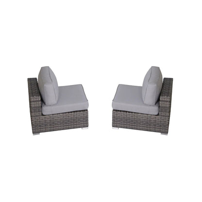 Modern Rattan Wicker Seating Group With Cushions