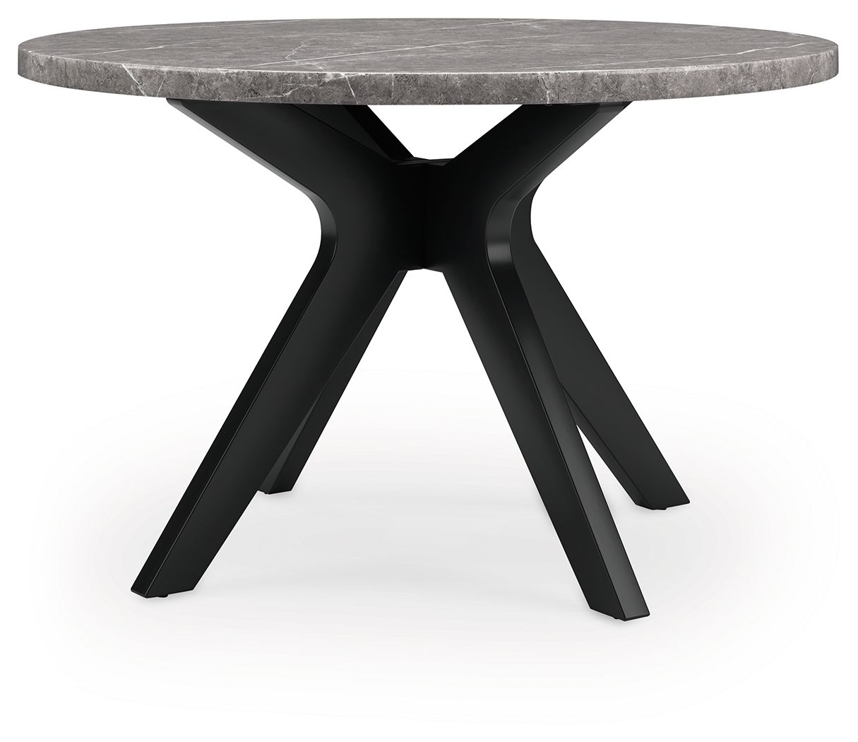 Glinari - Round Dining Room Table - Taupe / Black