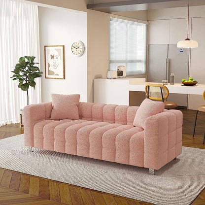 Modern 3 Seater Sofa With 2 Pillows