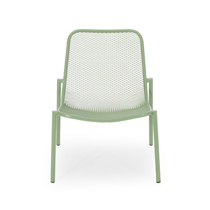 Outdoor Iron Chair With Mesh Design