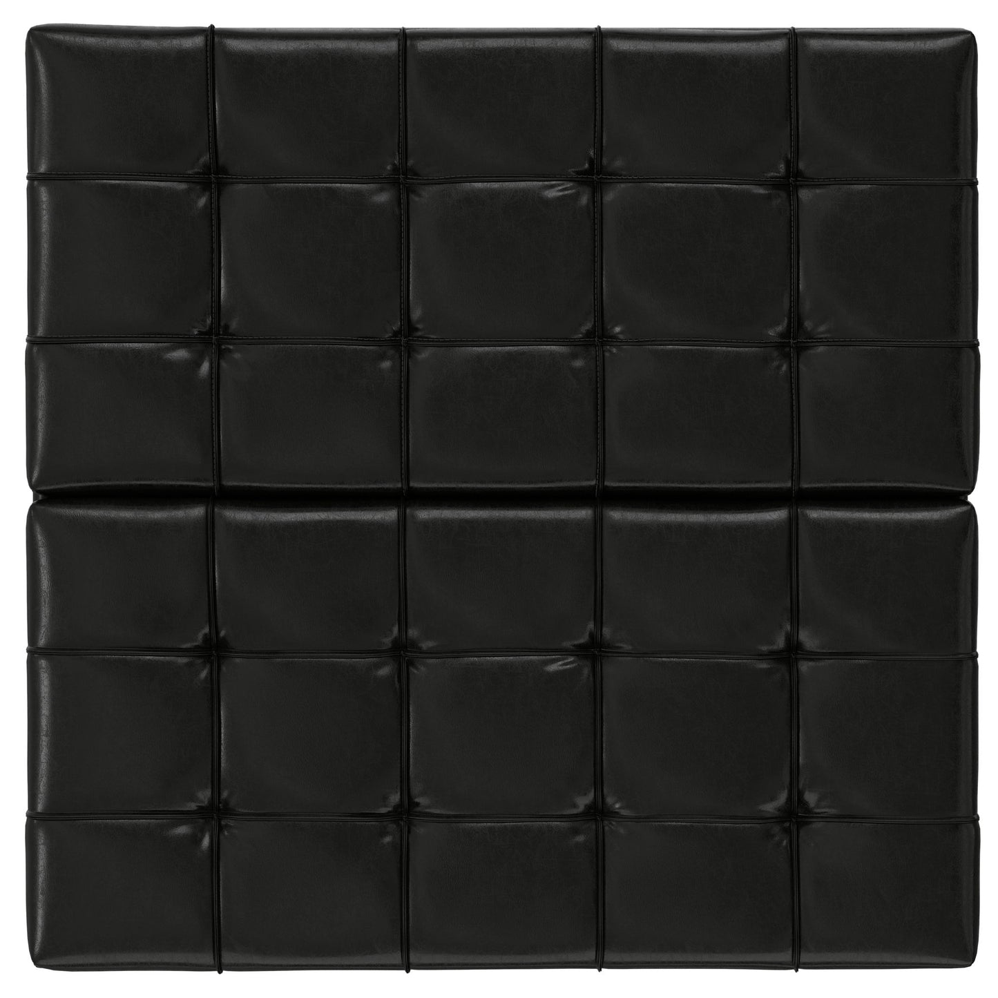 Harrison - Large Square Coffee Table Storage Ottoman - Black