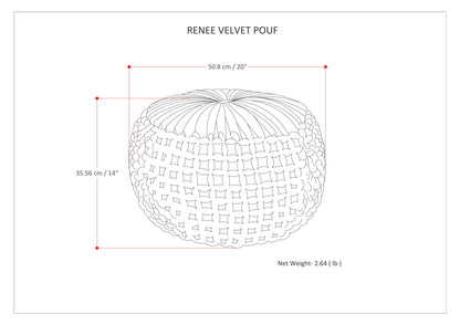 Renee - Handcrafted Round Pouf