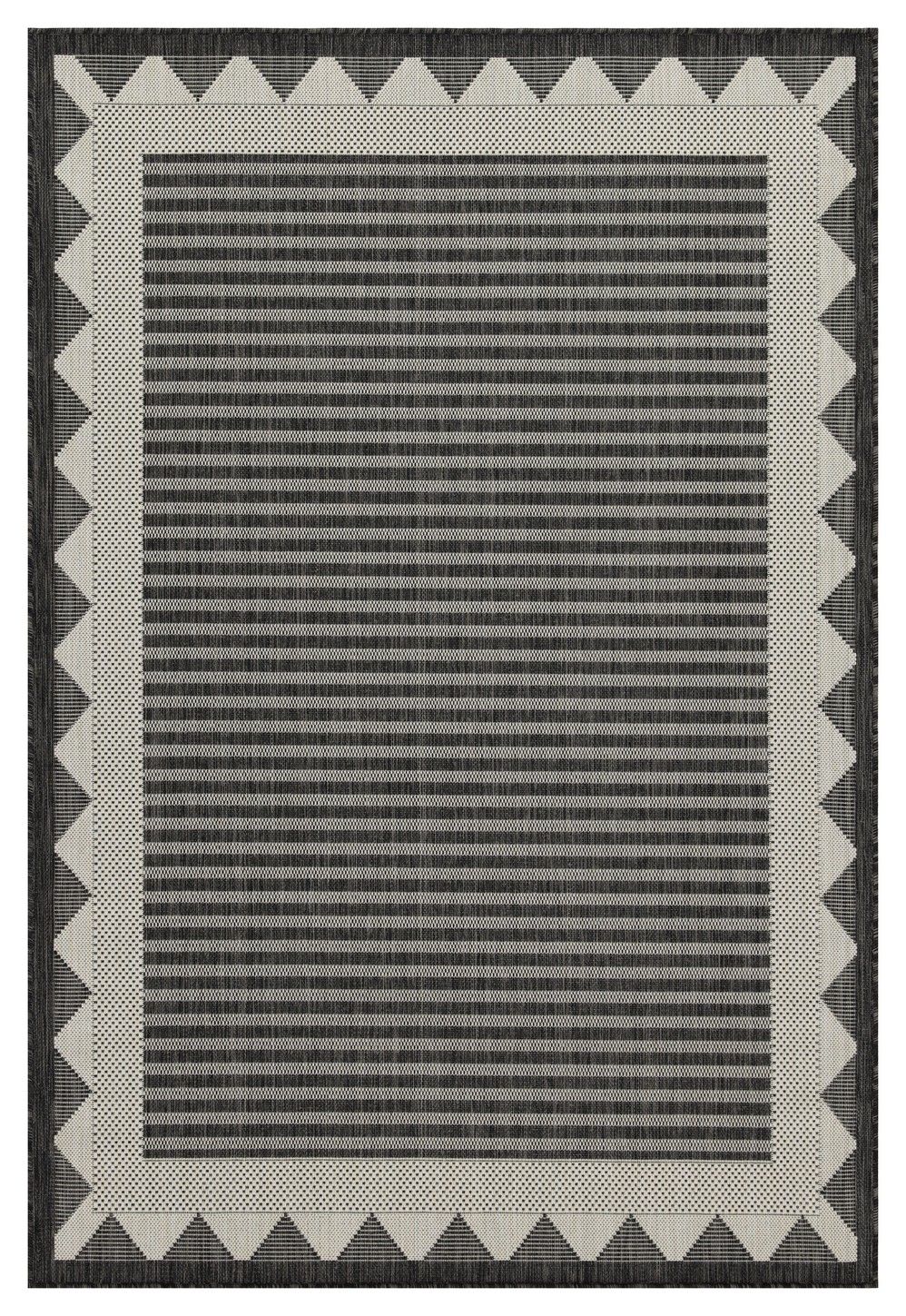 Sunshine - 5'3" X 7'3" Polypropylene Indoor & Outdoor Area Rug - Anthracite