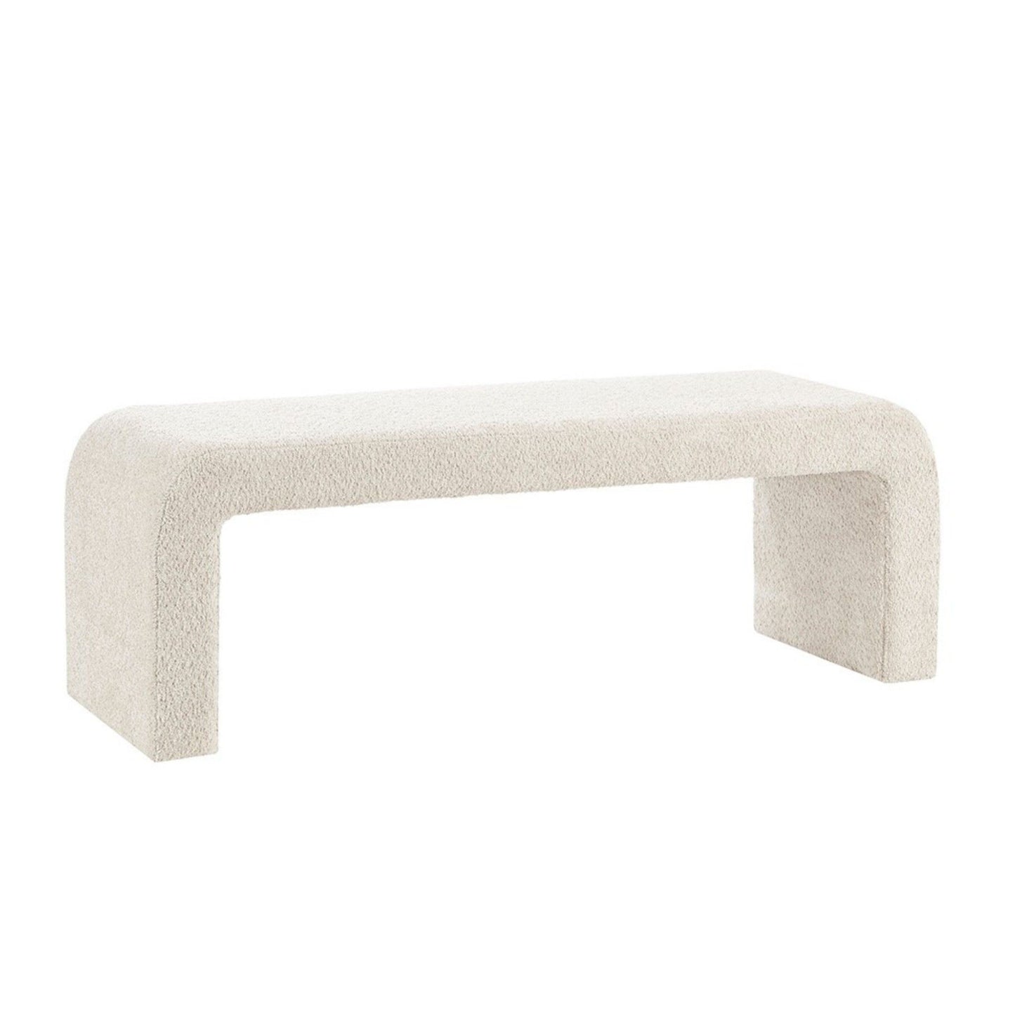 Modern Waterfall Bench - Cream
