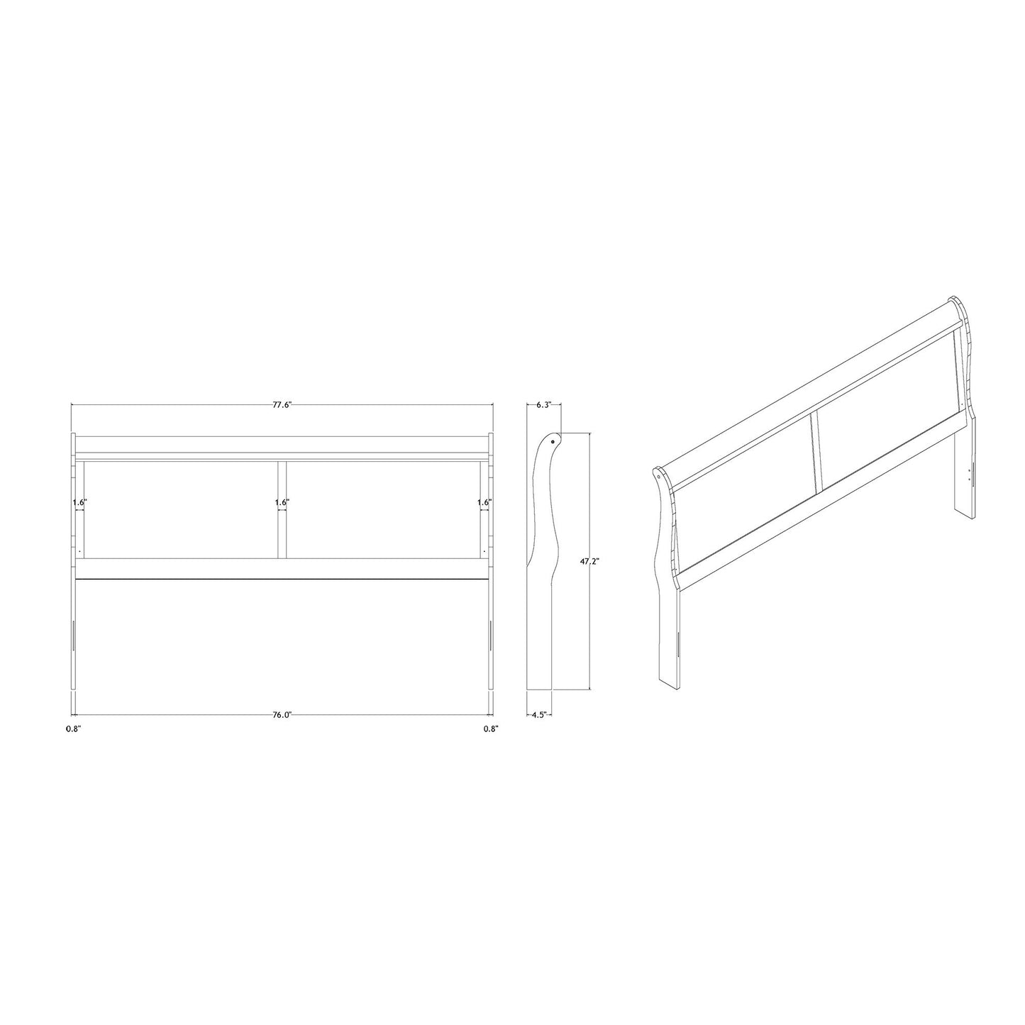 Charlston - 5 Piece Bedroom Set With LED Headboard