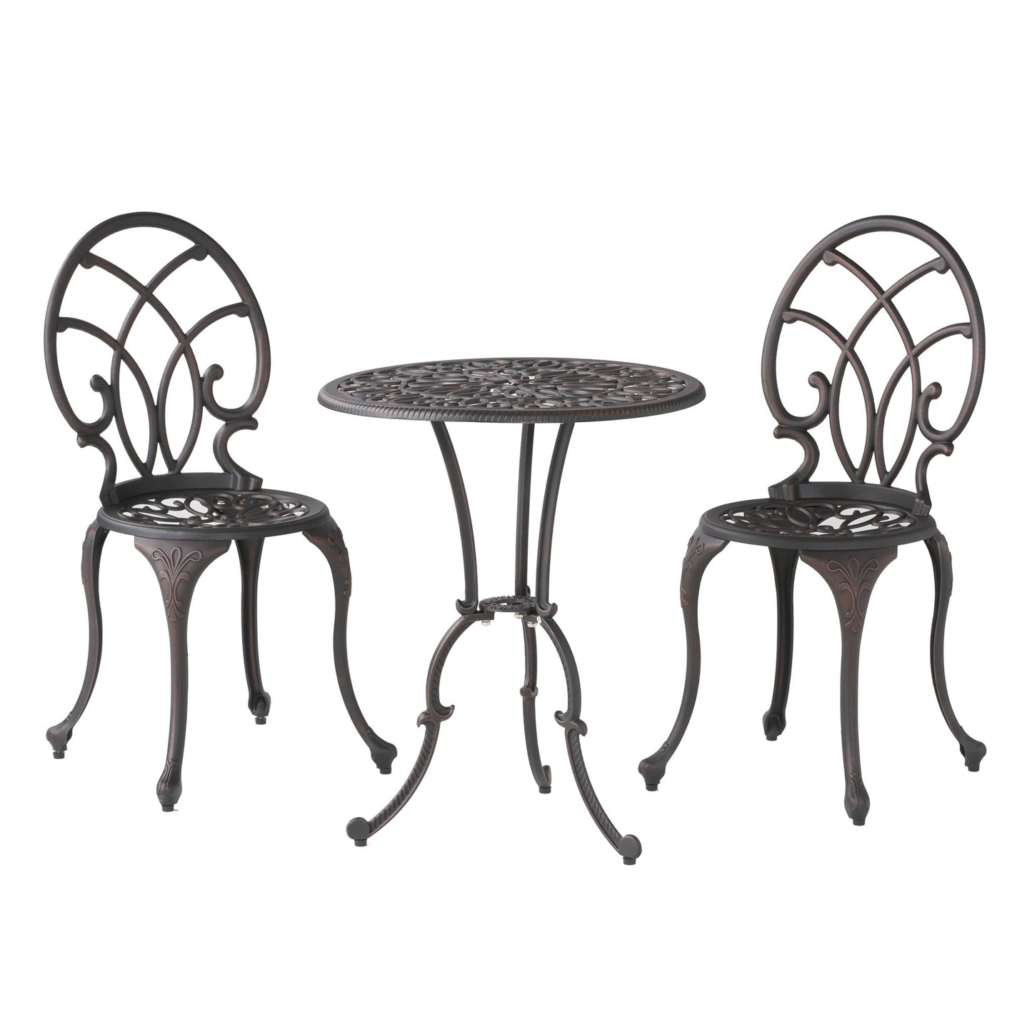 Charleston 3 Pieces Cast Bistro Set - Copper