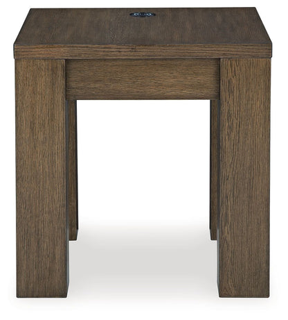 Rosswain - Square End Table - Warm Brown