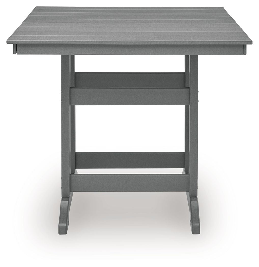 Sanctuary Beach - Square Counter Table With Umbrella Option - Dark Gray