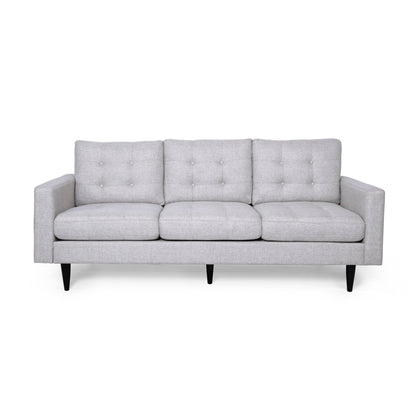 Jenny - Contemporary Tufted Fabric 3 Seater Sofa