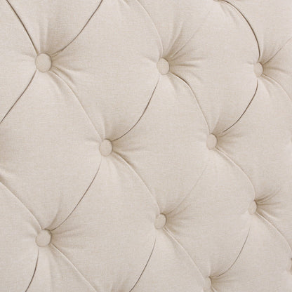 Fontana - Handcrafted Wingback Upholstered Platform Bed Frame