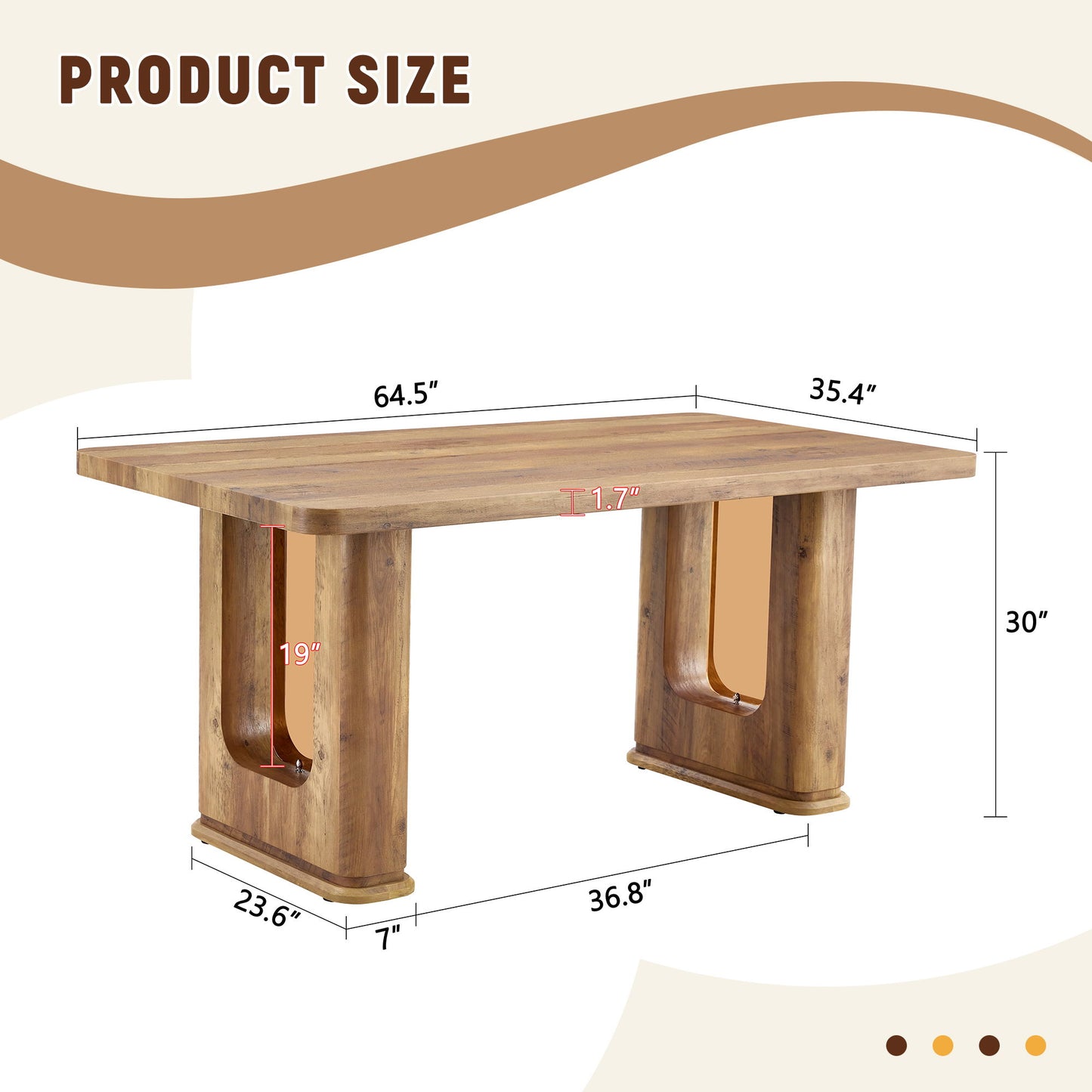 Stylish Wood Color Textured Dining Table Material With Wood Grain Stickers - Transparent / Wood