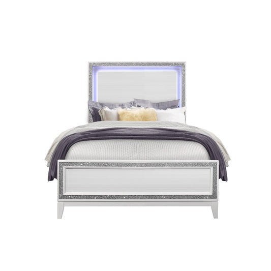 Almera - 5 Piece Bedroom Set With LED Lighting And Glitter Details