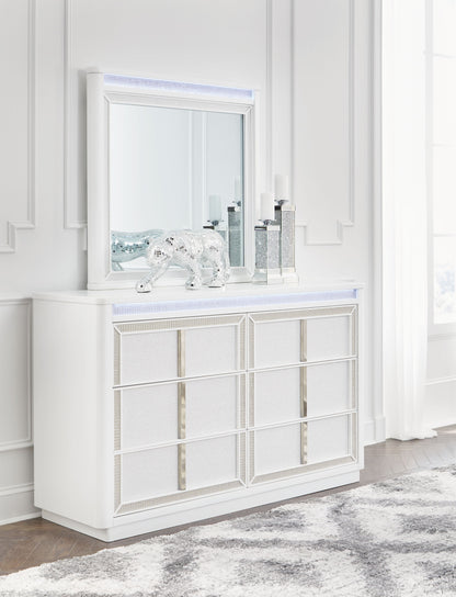 Chalanna - Dresser And Mirror - White