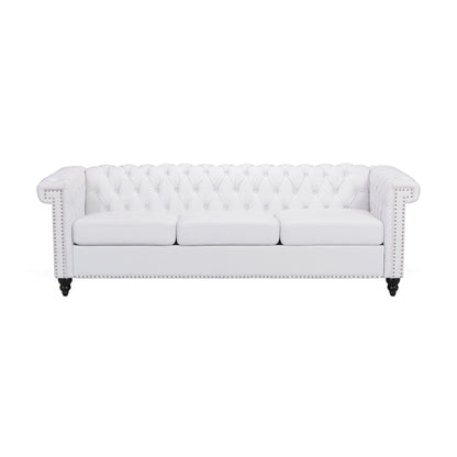 Chesterfield Style 3 Seater Sofa With Deep Button Tufting