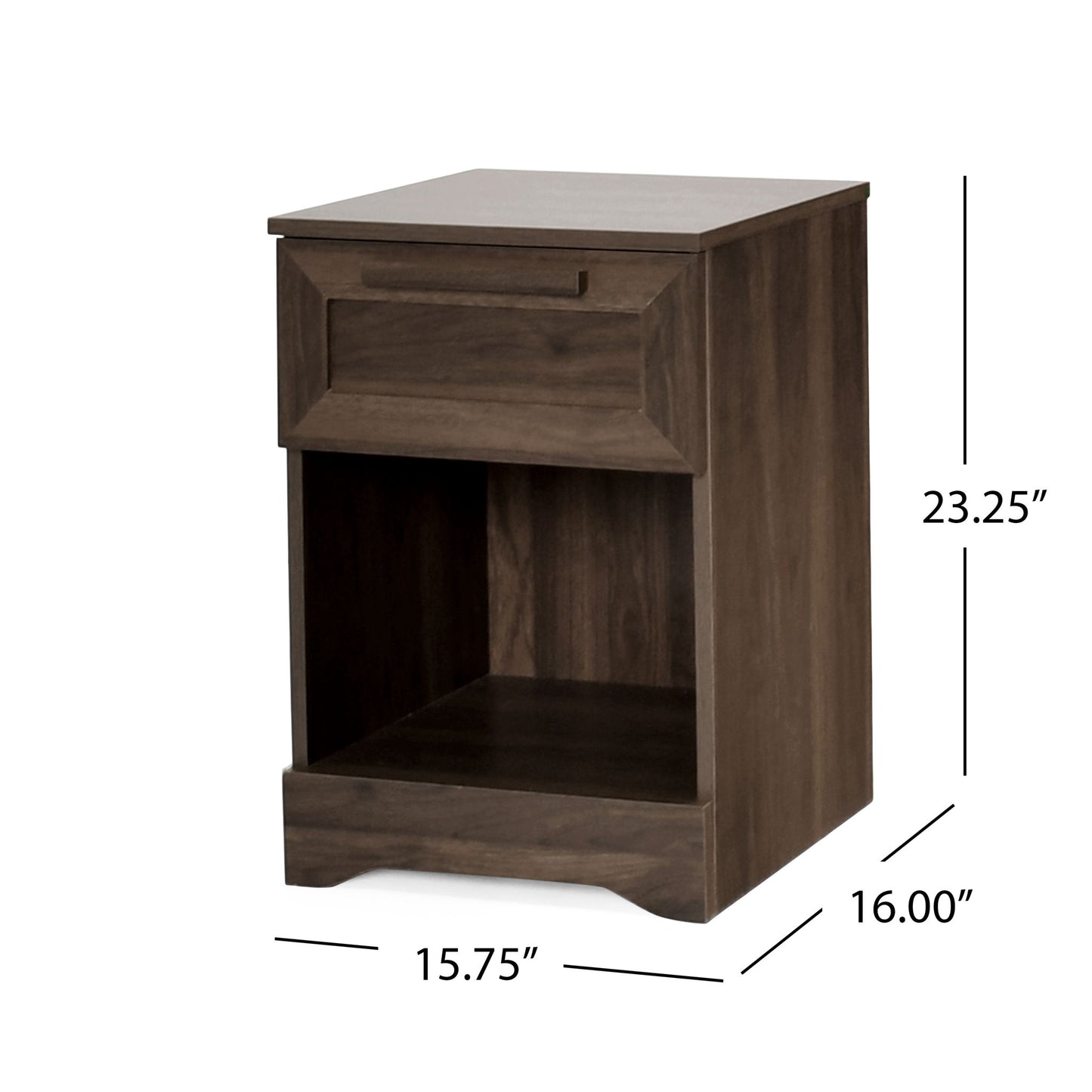 Broxon - Rustic Drawer Nightstand