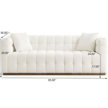 Eleanor - Sofa - Beige / Gold / Ivory / Ivory White