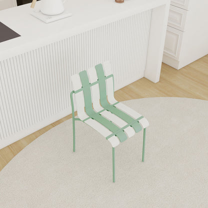 4 Piece Set Of Modern Color Block Designed Single Chairs