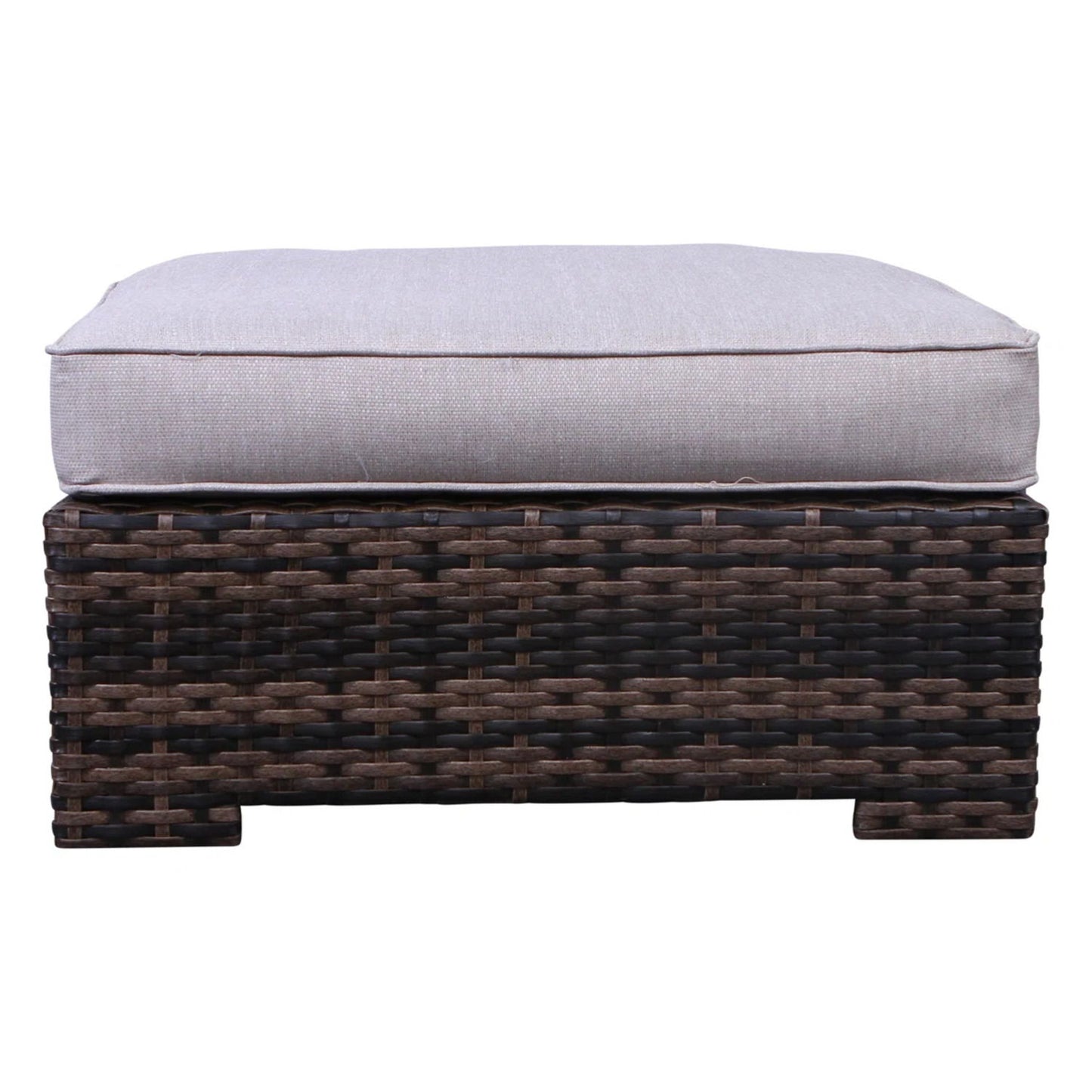 Wide Hand Patio Sectional With Cushions - Brown