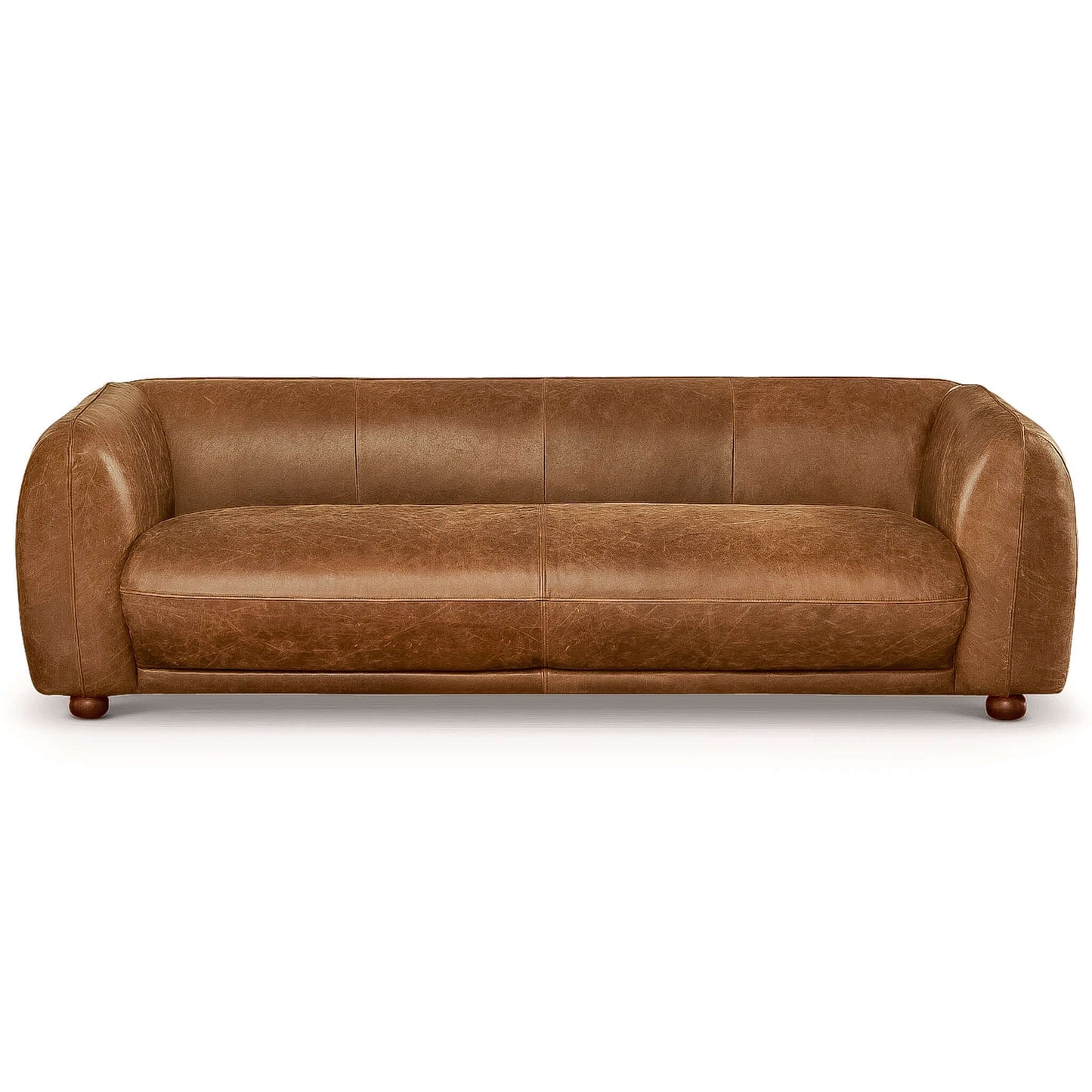 Marlon - Luxury Italian Leather Sofa - Brown / Rustic