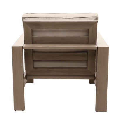 Club Chair, Wood Grained - Light Brown