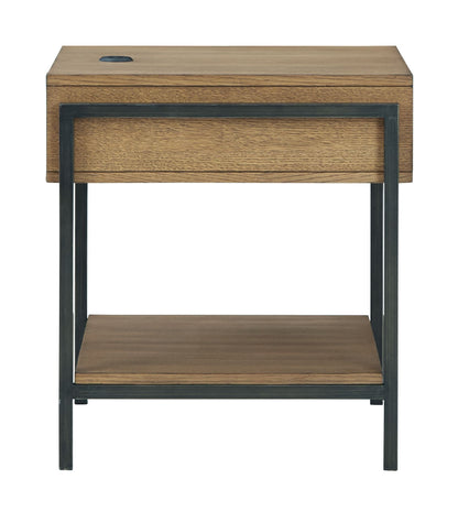 Fridley - Rectangular End Table - Brown / Black