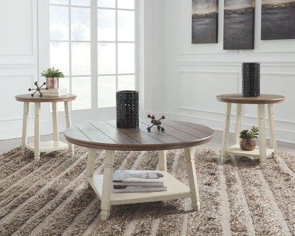 Bolanbrook - Occasional Table Set (Set of 3) - White / Brown / Beige