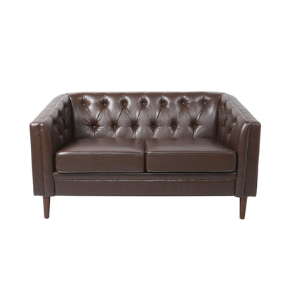 Sophisticated Loveseat With Diamond Stitched Detailing