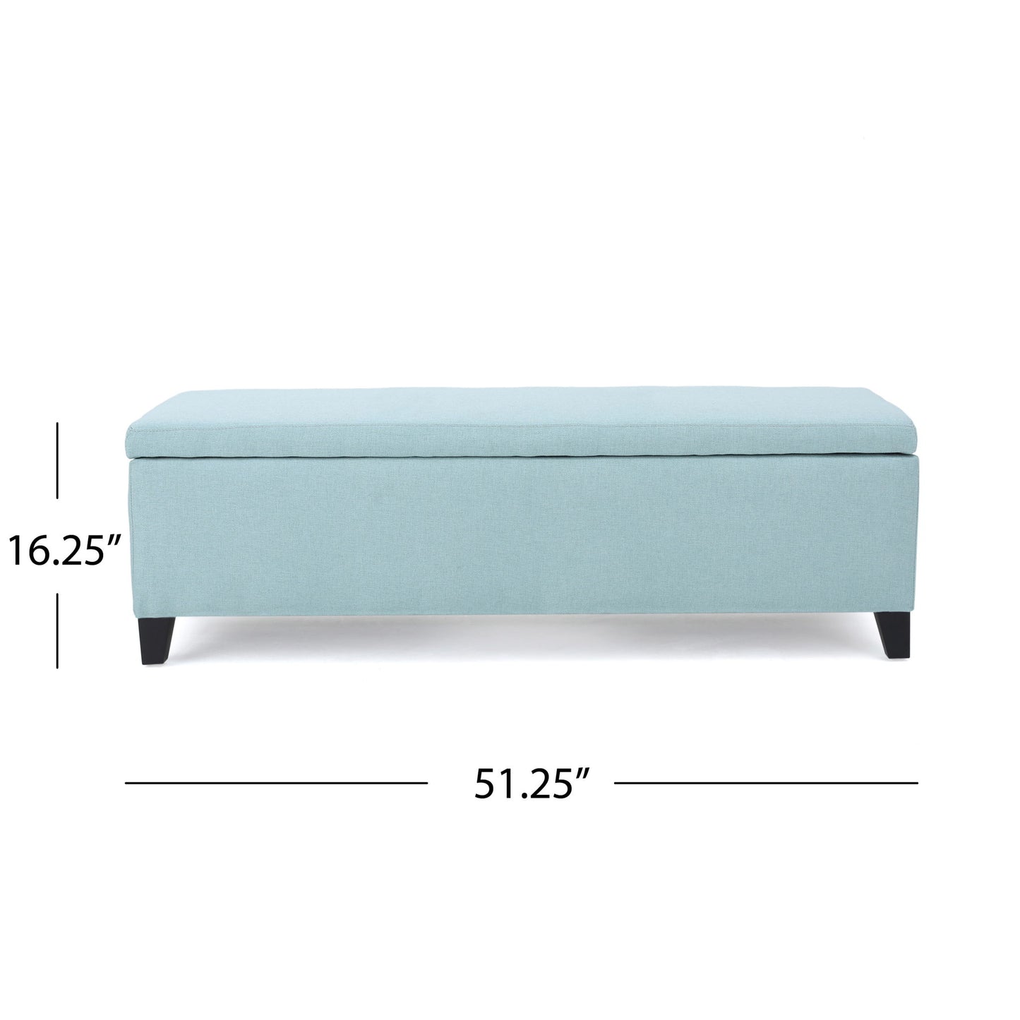 Contemporary Storage Ottoman Bench With Polyester Upholstery