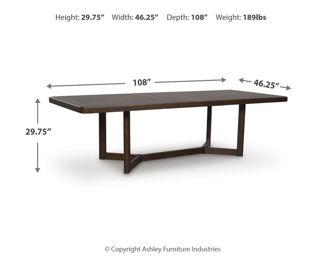 Dilenno - Rectangular Dining Room Extension Table - Dark Brown