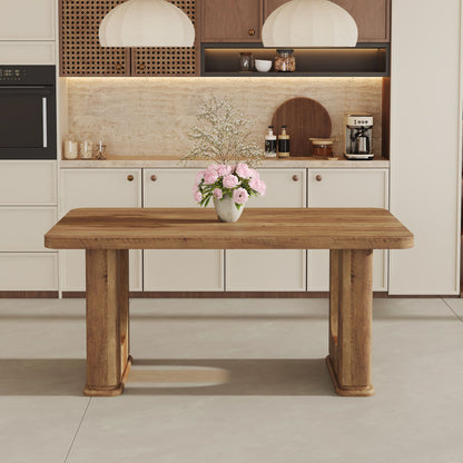 Stylish Wood Color Textured Dining Table Material With Wood Grain Stickers - Transparent / Wood