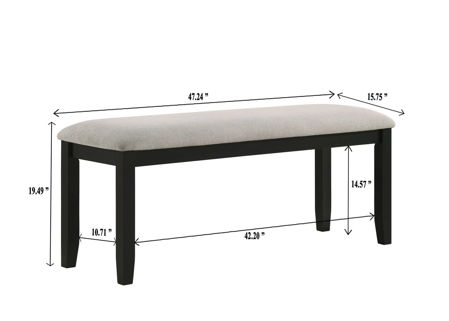 Folio - Bench - Black / Gray