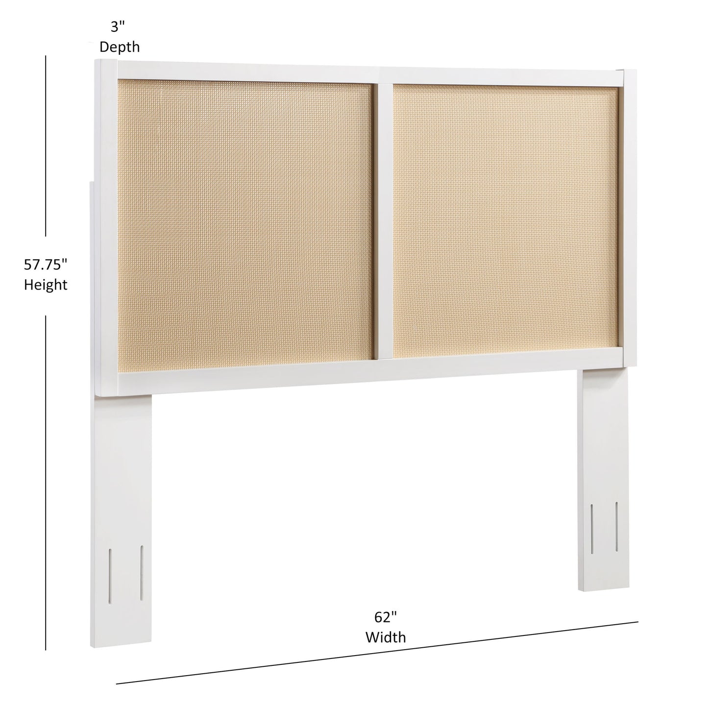 Barkley - Cane Headboard With Adjustable Height