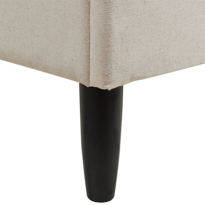 Aspen - King Vertical Tufted Headboard Platform Bed Set - Light Beige