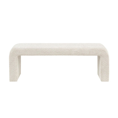 Modern Waterfall Bench - Cream